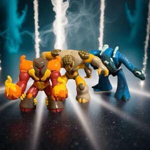 3 Vintage Gormiti Series 2 Misterioso Cavaliere Figures 1.5" B4